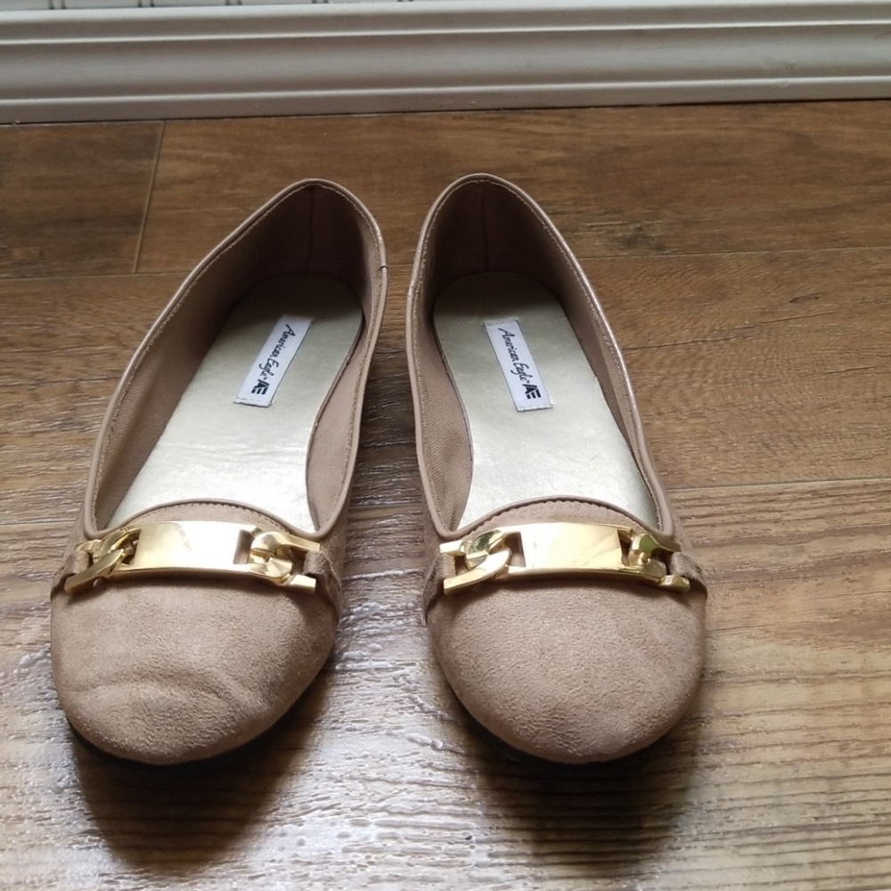 Classic brown flats with a loafer look